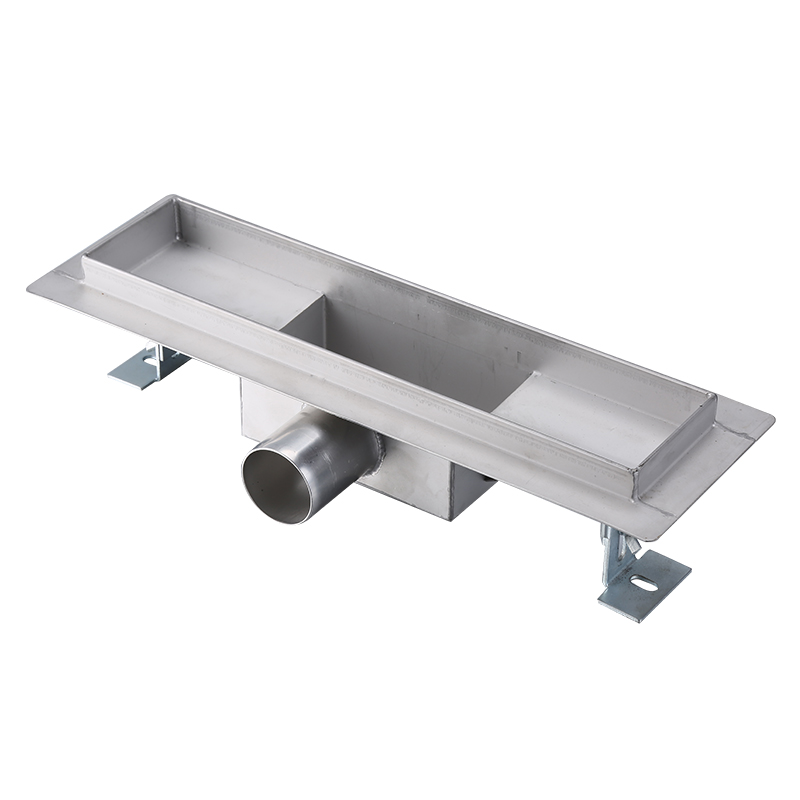 Ralo de vala de chuveiro de aço inoxidável para banheiro linear com flange de 20 mm XY-103